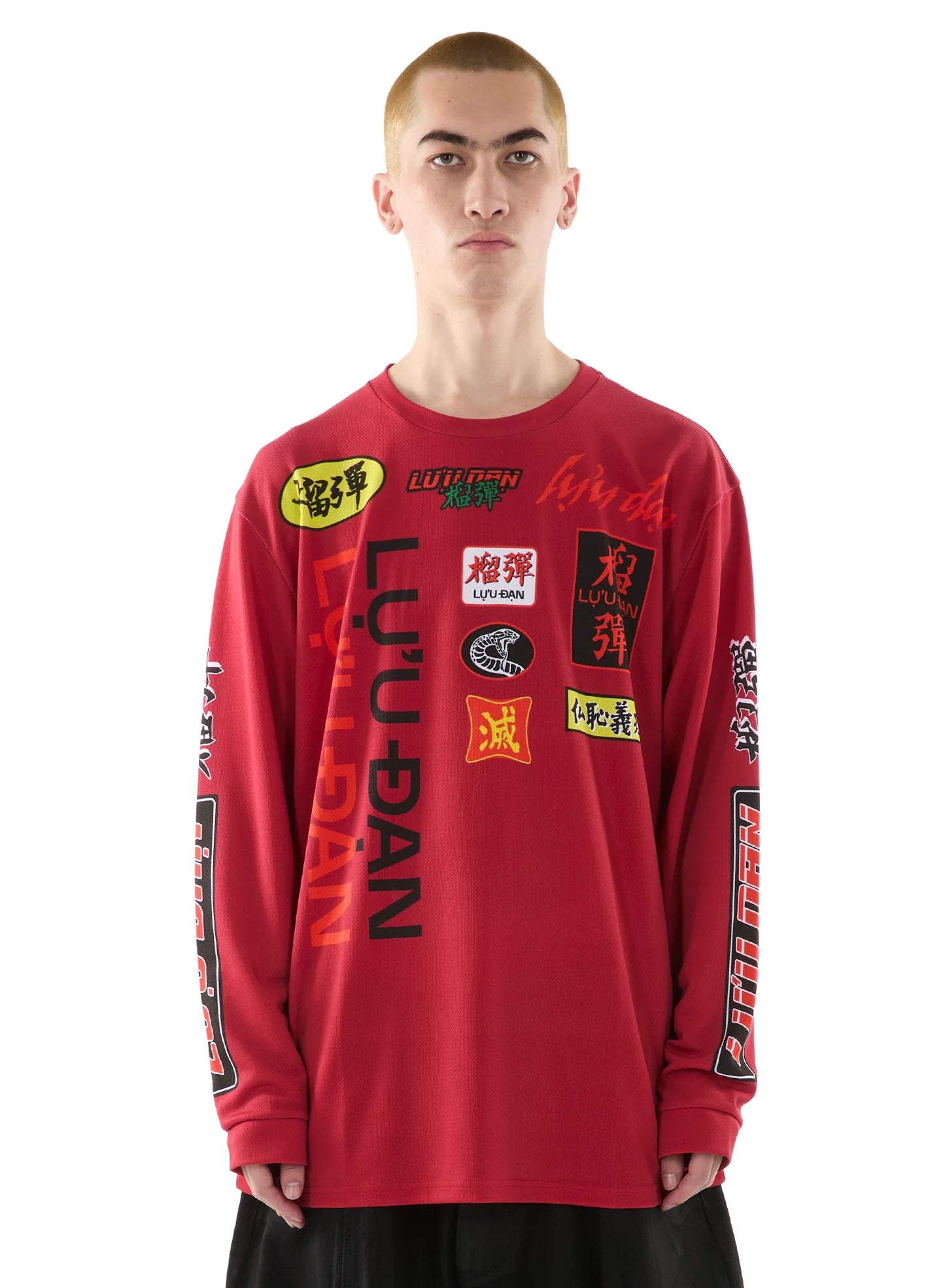 LU'U DAN_OVERSIZED LONG SLEEVE TEE (Red)