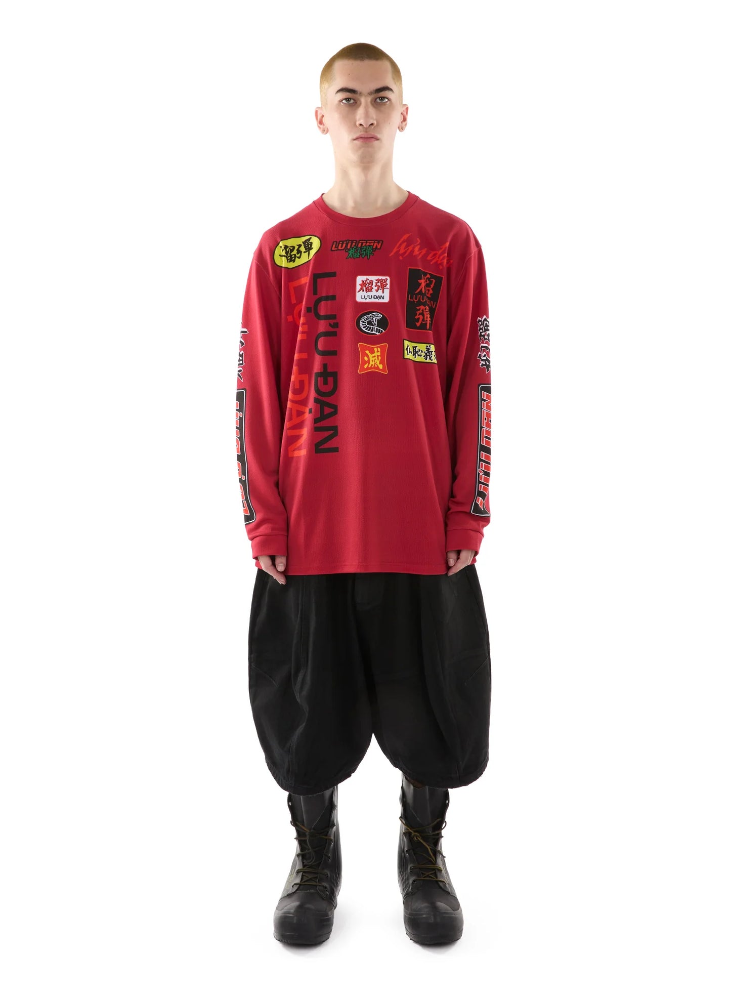 LU'U DAN_OVERSIZED LONG SLEEVE TEE (Red)