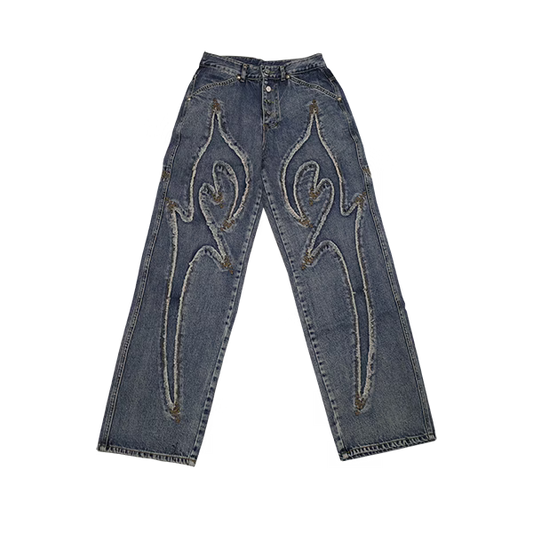Thug Club_Tribal Denim Pants (Blue)