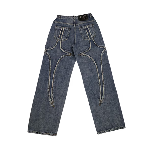 Thug Club_Tribal Denim Pants (Blue)