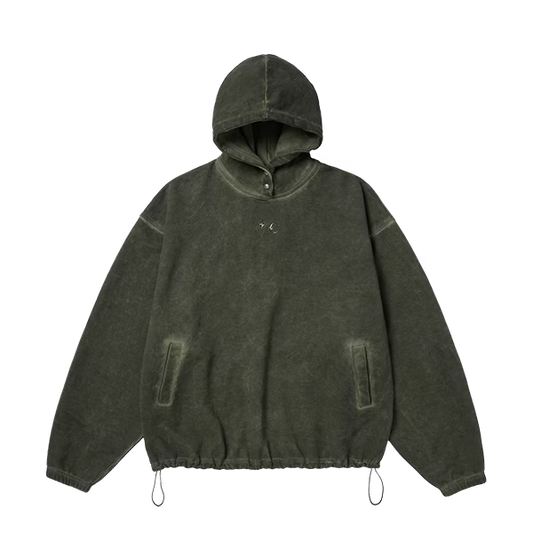 Thug Club_Color Emblem Hoodie (Khaki)