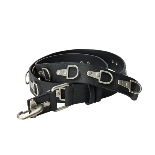 Thug Club_Full Metal Leather Belt (Black)