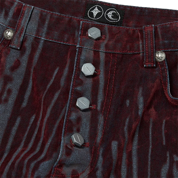 Thug Club_Blood Lazered Denim Pants (Red)