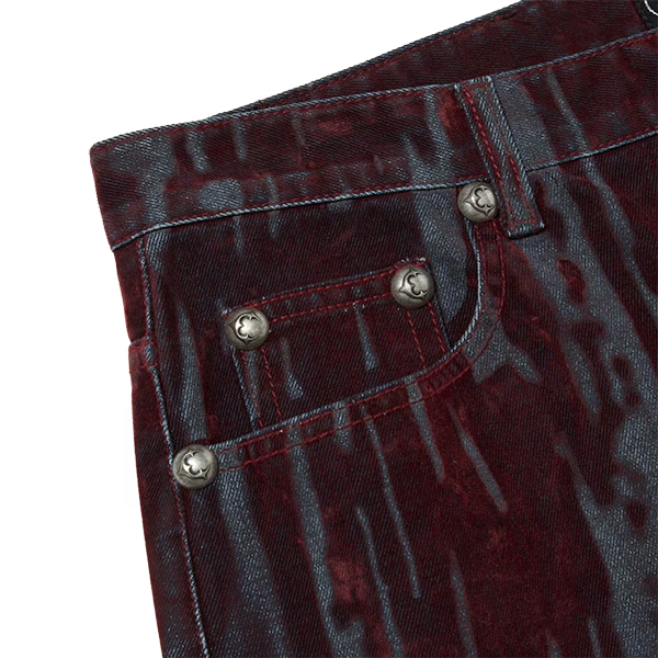 Thug Club_Blood Lazered Denim Pants (Red)