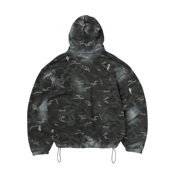 Thug Club_Sprayed Camoflage Rock Hoodie (Camo)