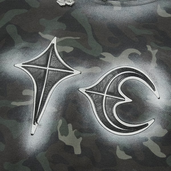 Thug Club_Sprayed Camoflage Rock Hoodie (Camo)