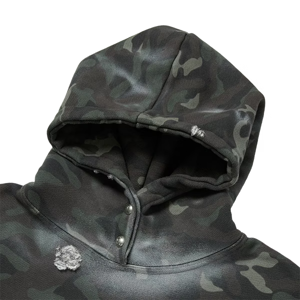 Thug Club_Sprayed Camoflage Rock Hoodie (Camo)
