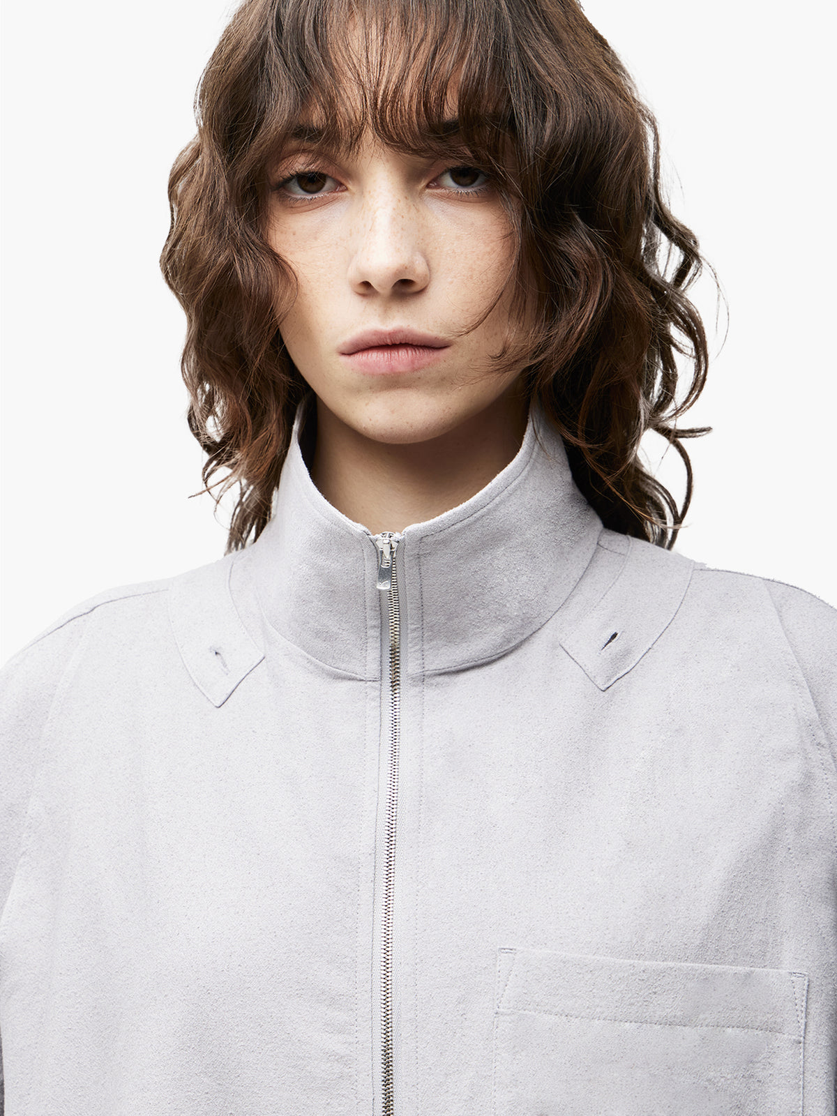 JiyongKim_Hooded Layered Zip-Up Shirt (Off-White)