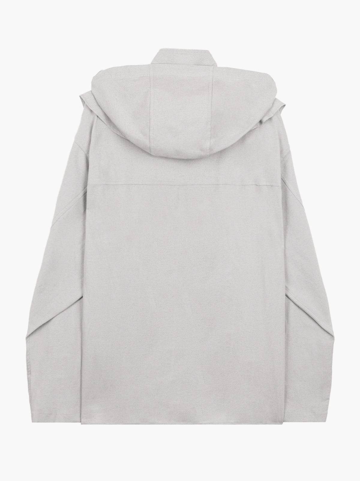 JiyongKim_Hooded Layered Zip-Up Shirt (Off-White)