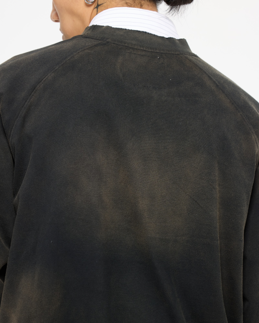 blANk_SET STUDIO_KNITTED RAGLAN SLEEVE TOP (Monkey Wash)