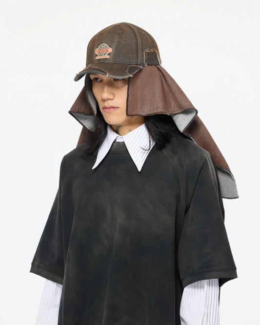 blANk_SET STUDIO_BASEBALL CAP (Rust Dye)