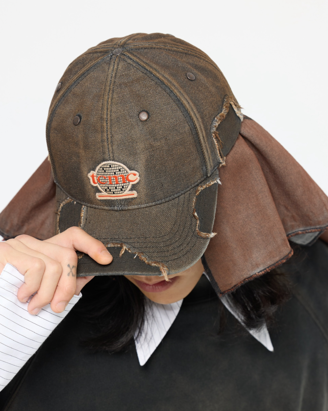 blANk_SET STUDIO_BASEBALL CAP (Rust Dye)