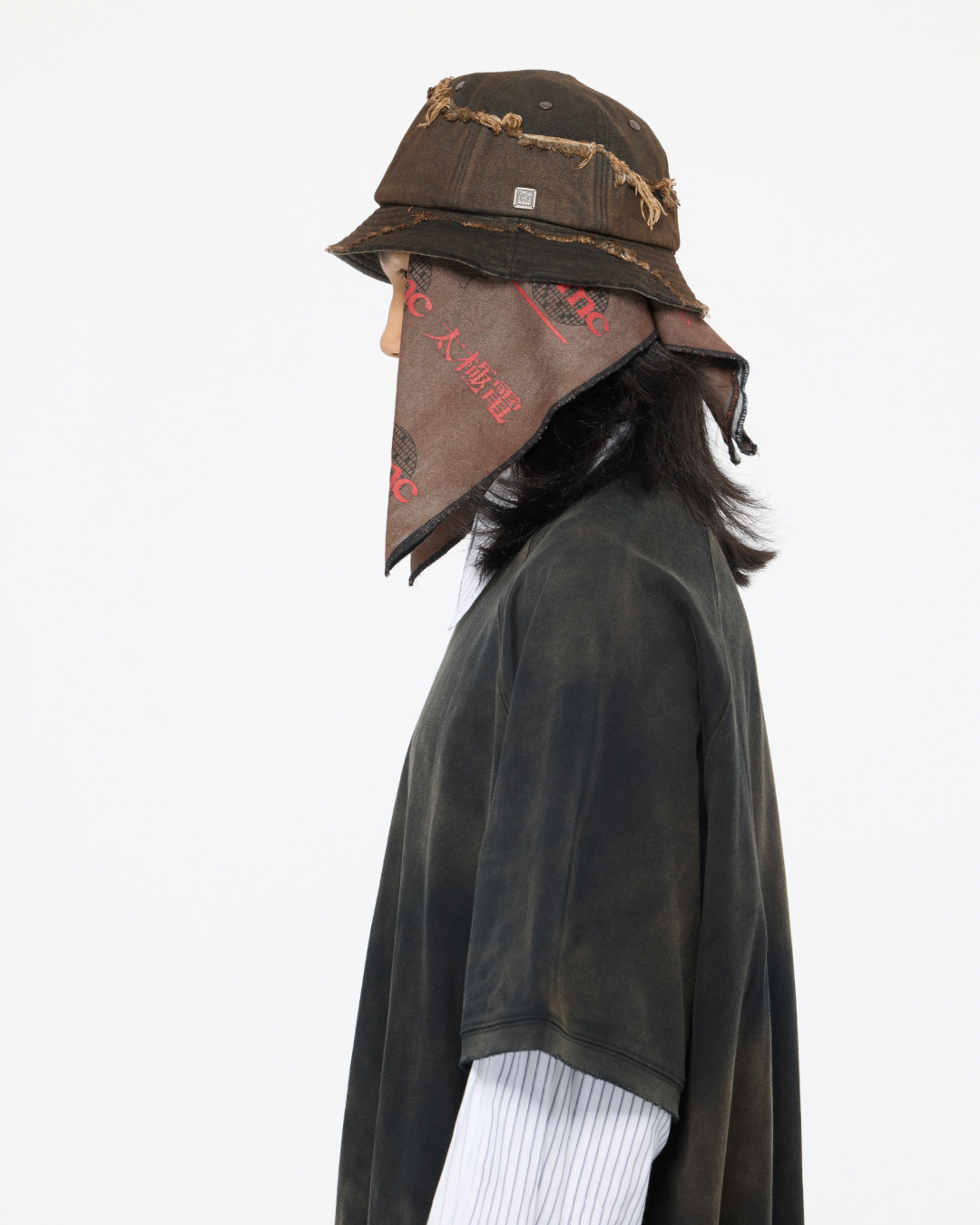 blANk_SET STUDIO_FATIGUE HAT (Rust Dye)
