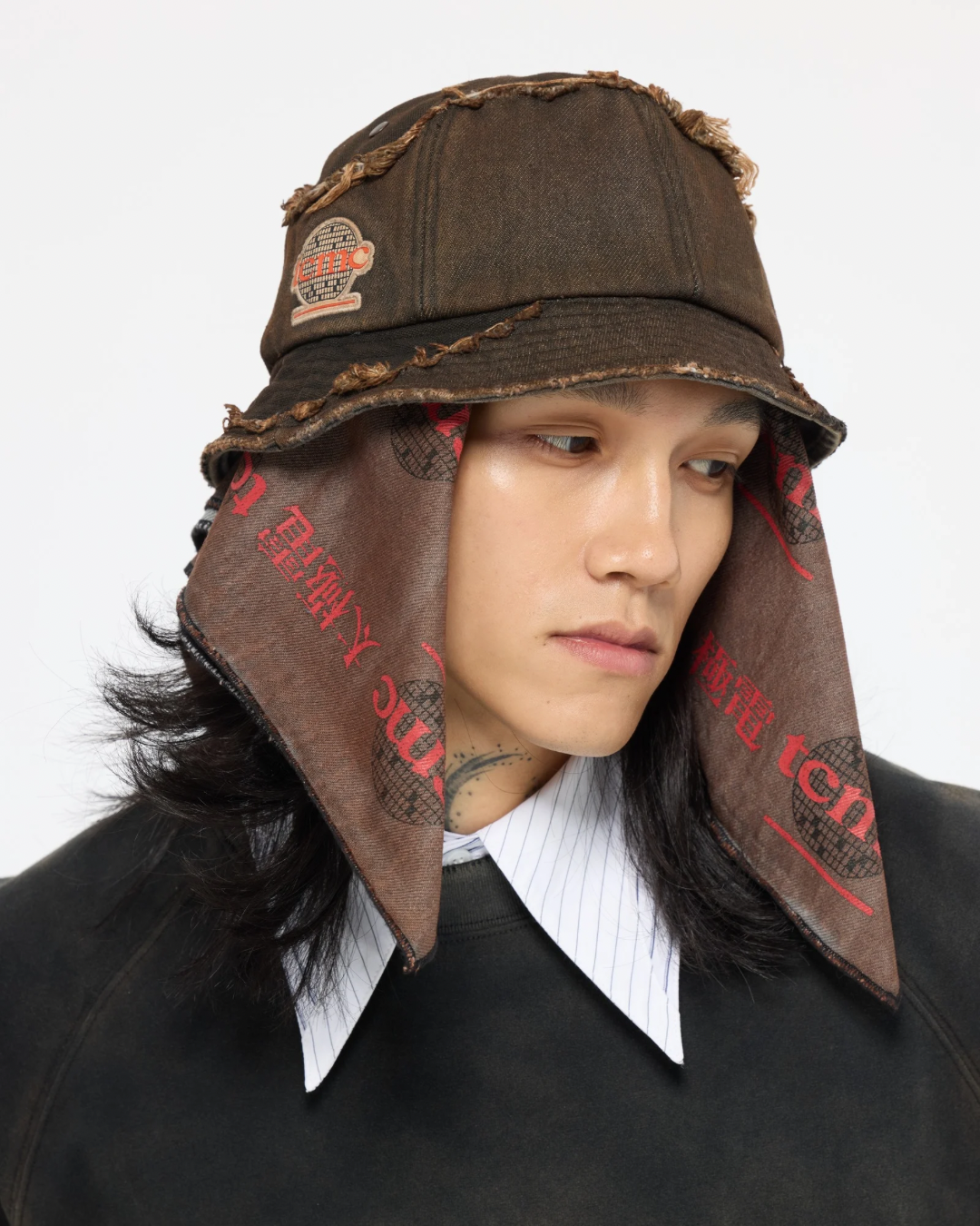 blANk_SET STUDIO_FATIGUE HAT (Rust Dye)