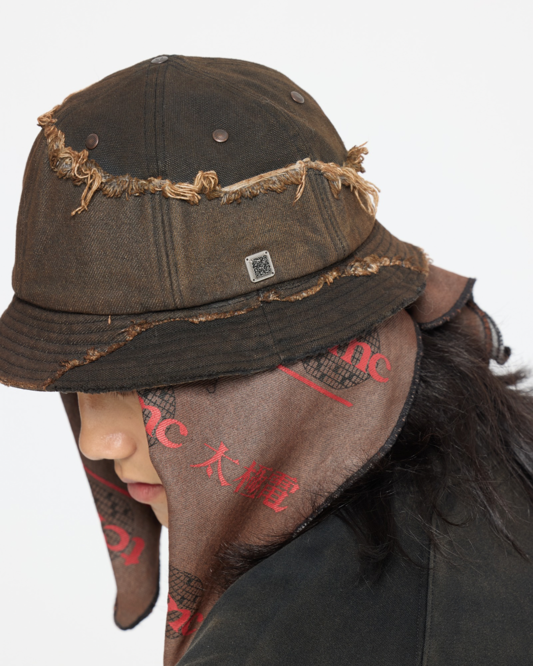 blANk_SET STUDIO_FATIGUE HAT (Rust Dye)