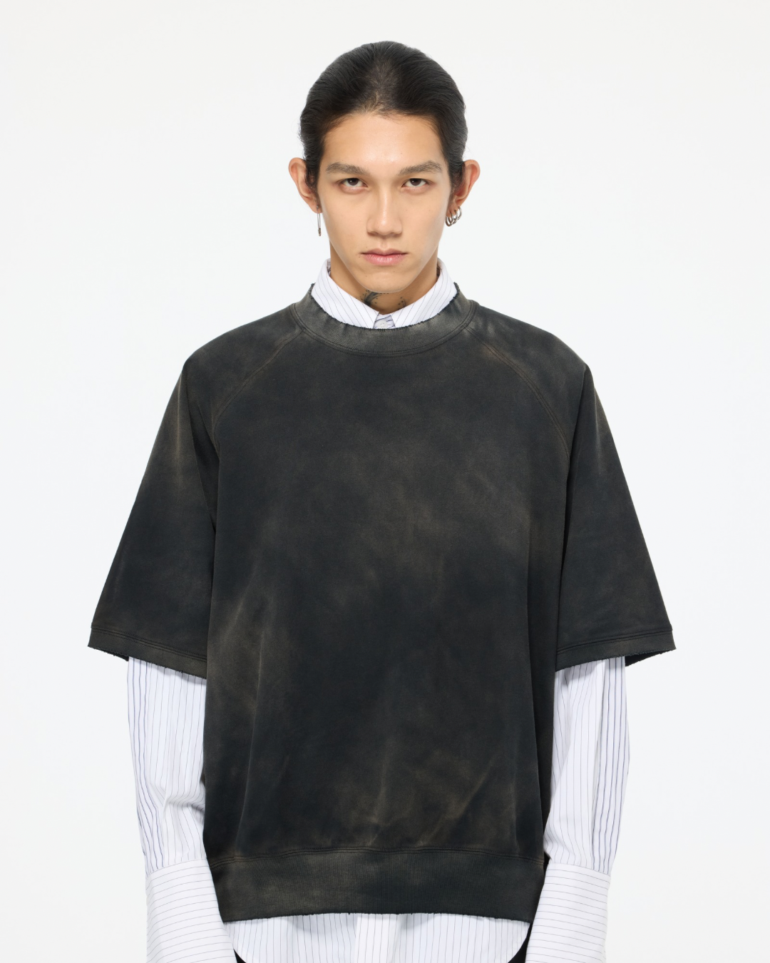 blANk_SET STUDIO_KNITTED RAGLAN SLEEVE TOP (Monkey Wash)