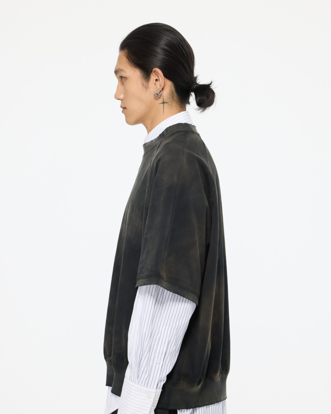 blANk_SET STUDIO_KNITTED RAGLAN SLEEVE TOP (Monkey Wash)