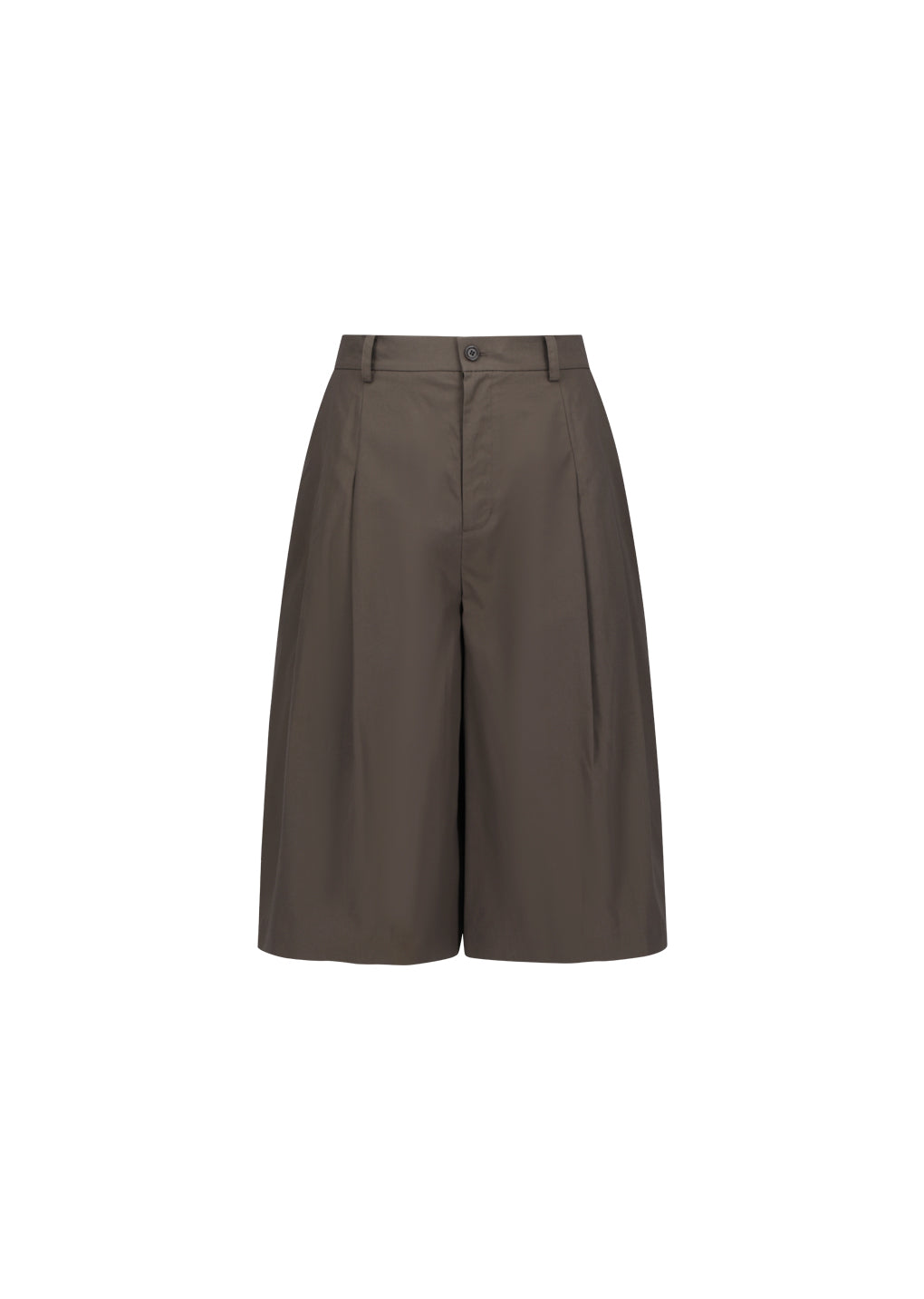 AMOMENTO_WIDE BERMUDA PANTS (Brown)
