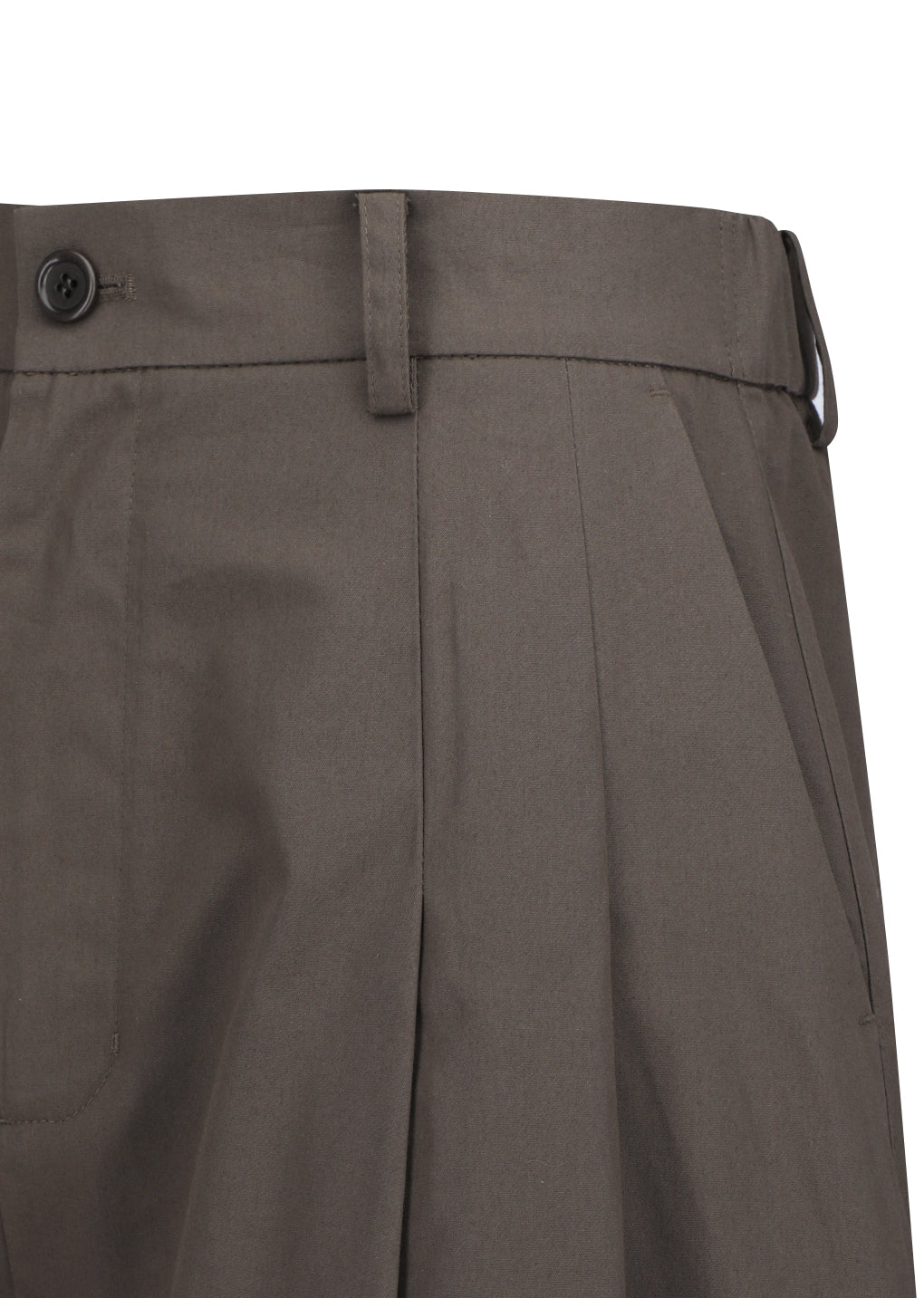 AMOMENTO_WIDE BERMUDA PANTS (Brown)