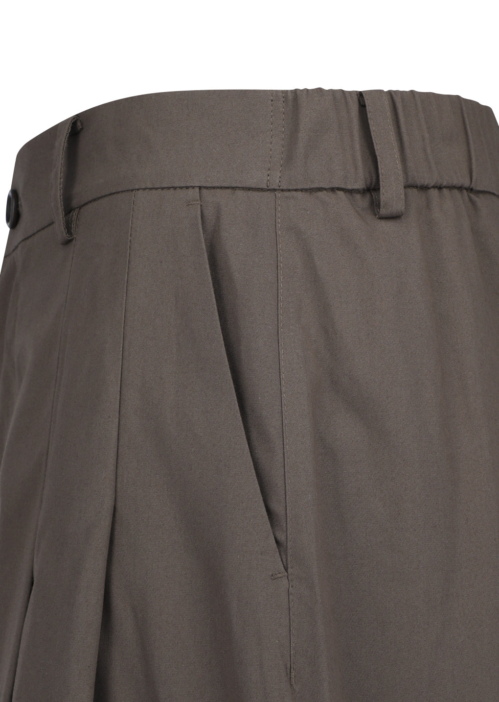 AMOMENTO_WIDE BERMUDA PANTS (Brown)