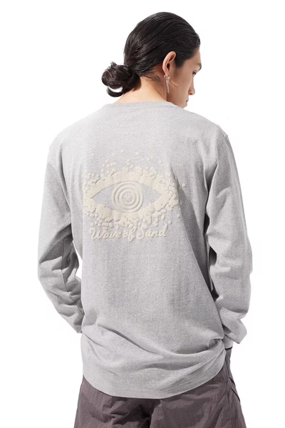 Wave of Sand_PRINT LOGO LONG T SHIRTS (Stone)