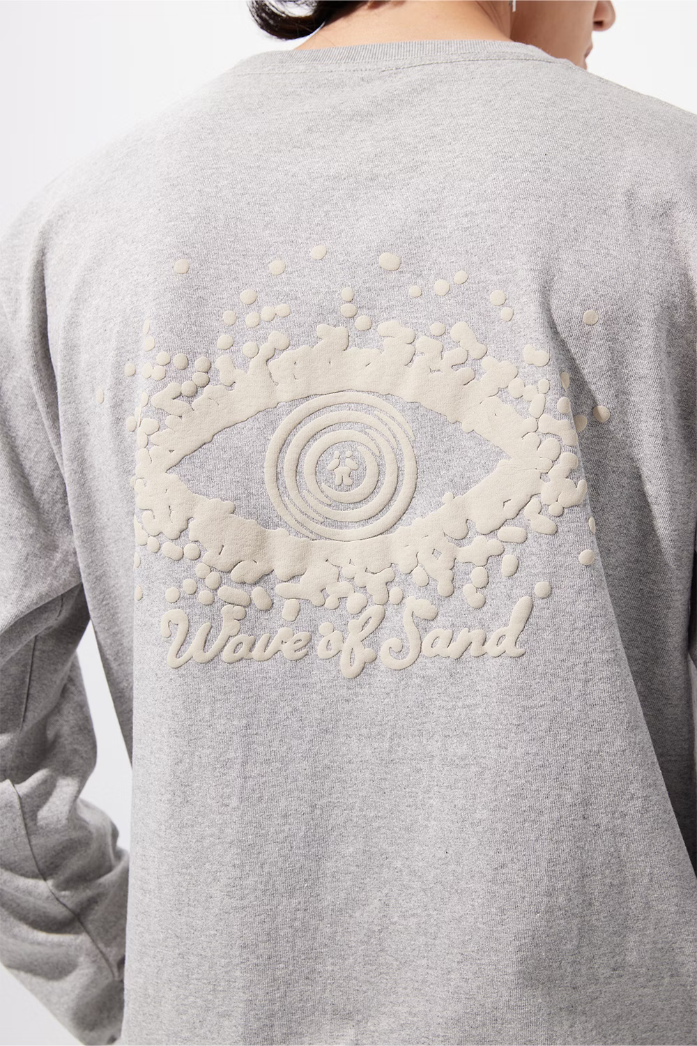 Wave of Sand_PRINT LOGO LONG T SHIRTS (Stone)