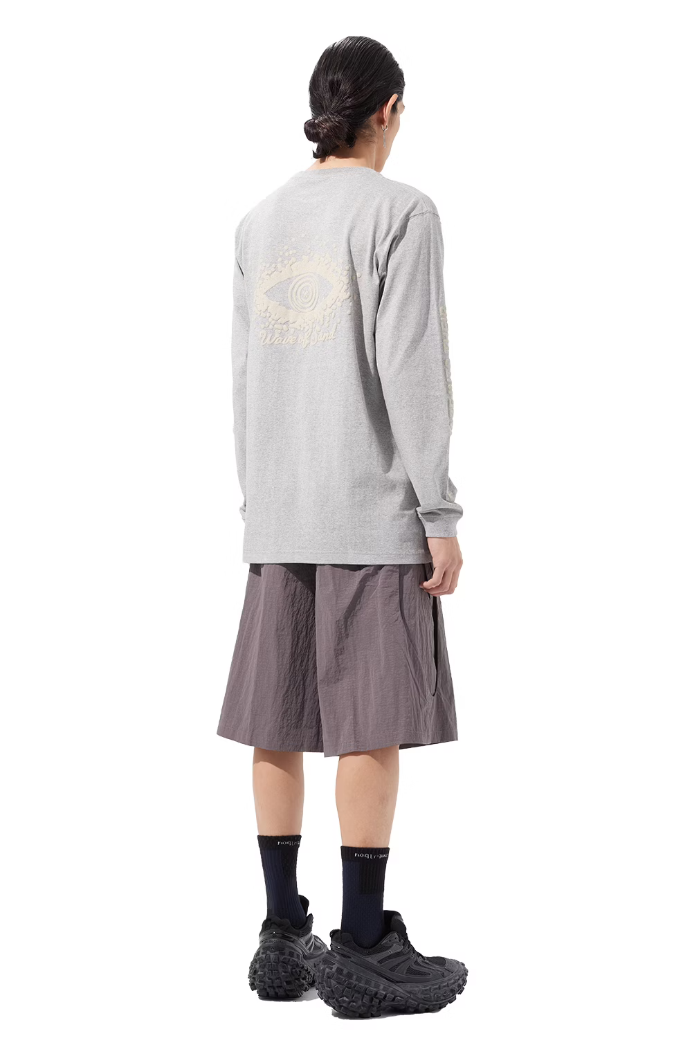 Wave of Sand_PRINT LOGO LONG T SHIRTS (Stone)