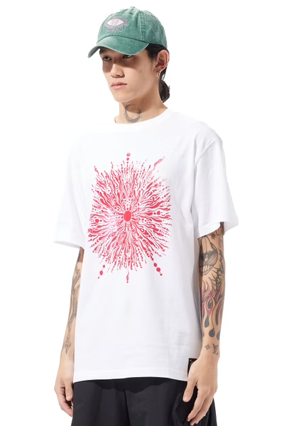 Wave of Sand_SATOSHI OVER PRINT T SHIRTS (White)
