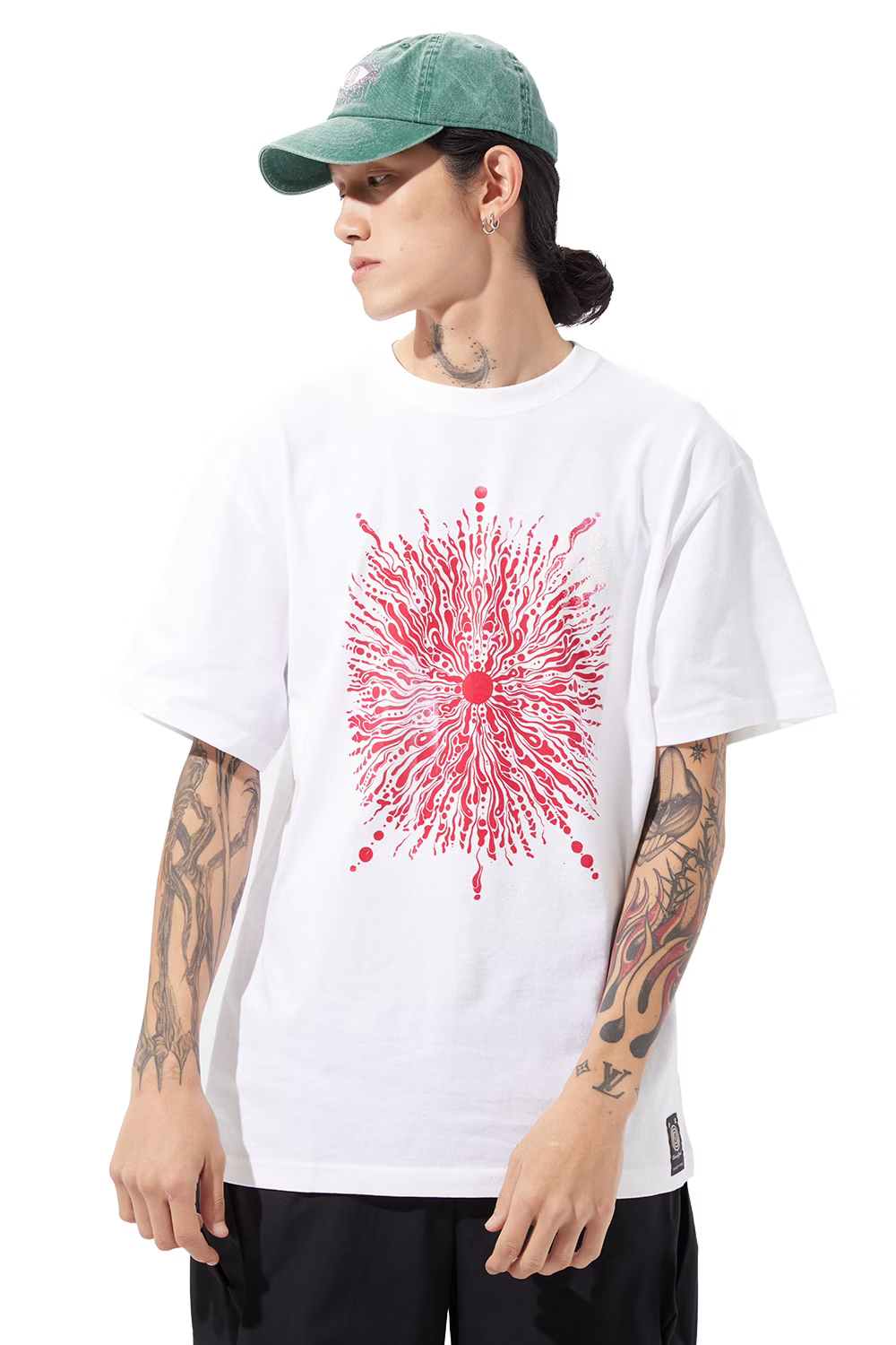Wave of Sand_SATOSHI OVER PRINT T SHIRTS (White)