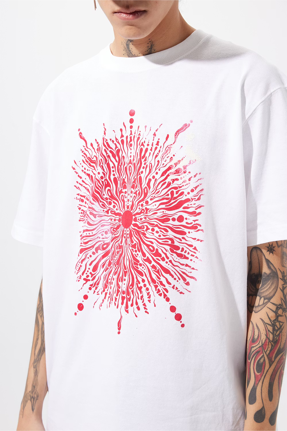 Wave of Sand_SATOSHI OVER PRINT T SHIRTS (White)