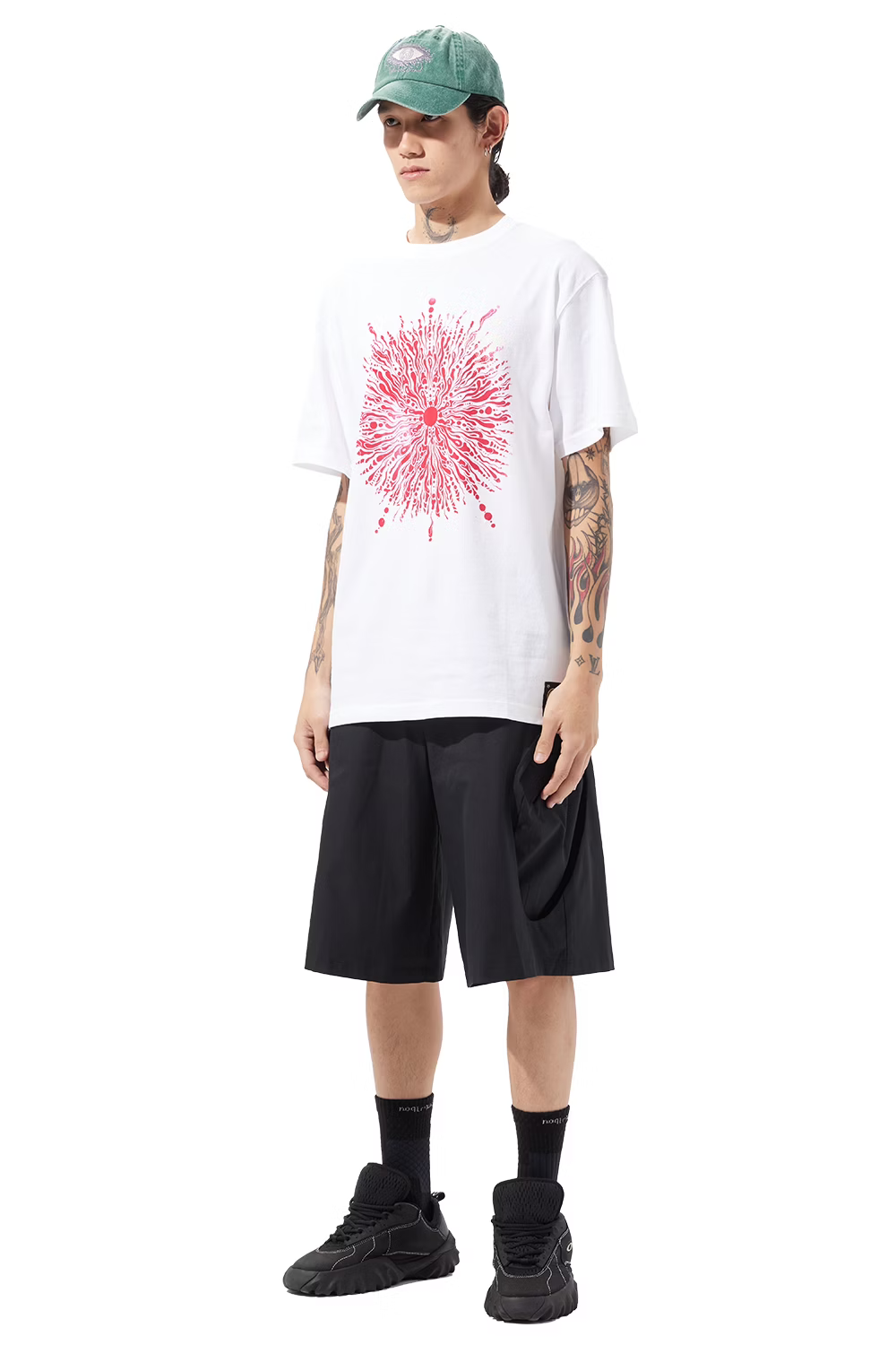 Wave of Sand_SATOSHI OVER PRINT T SHIRTS (White)