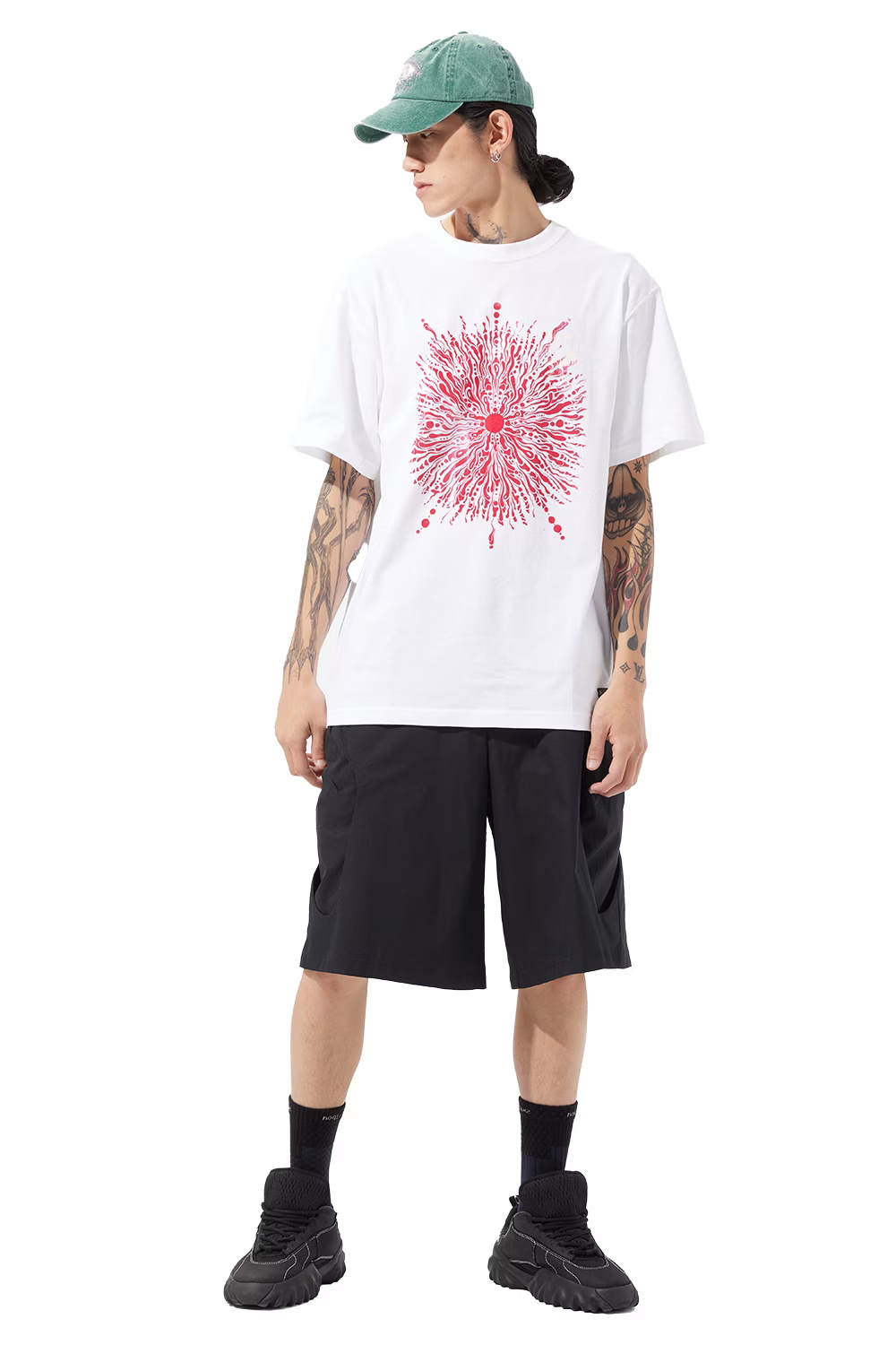 Wave of Sand_SATOSHI OVER PRINT T SHIRTS (White)