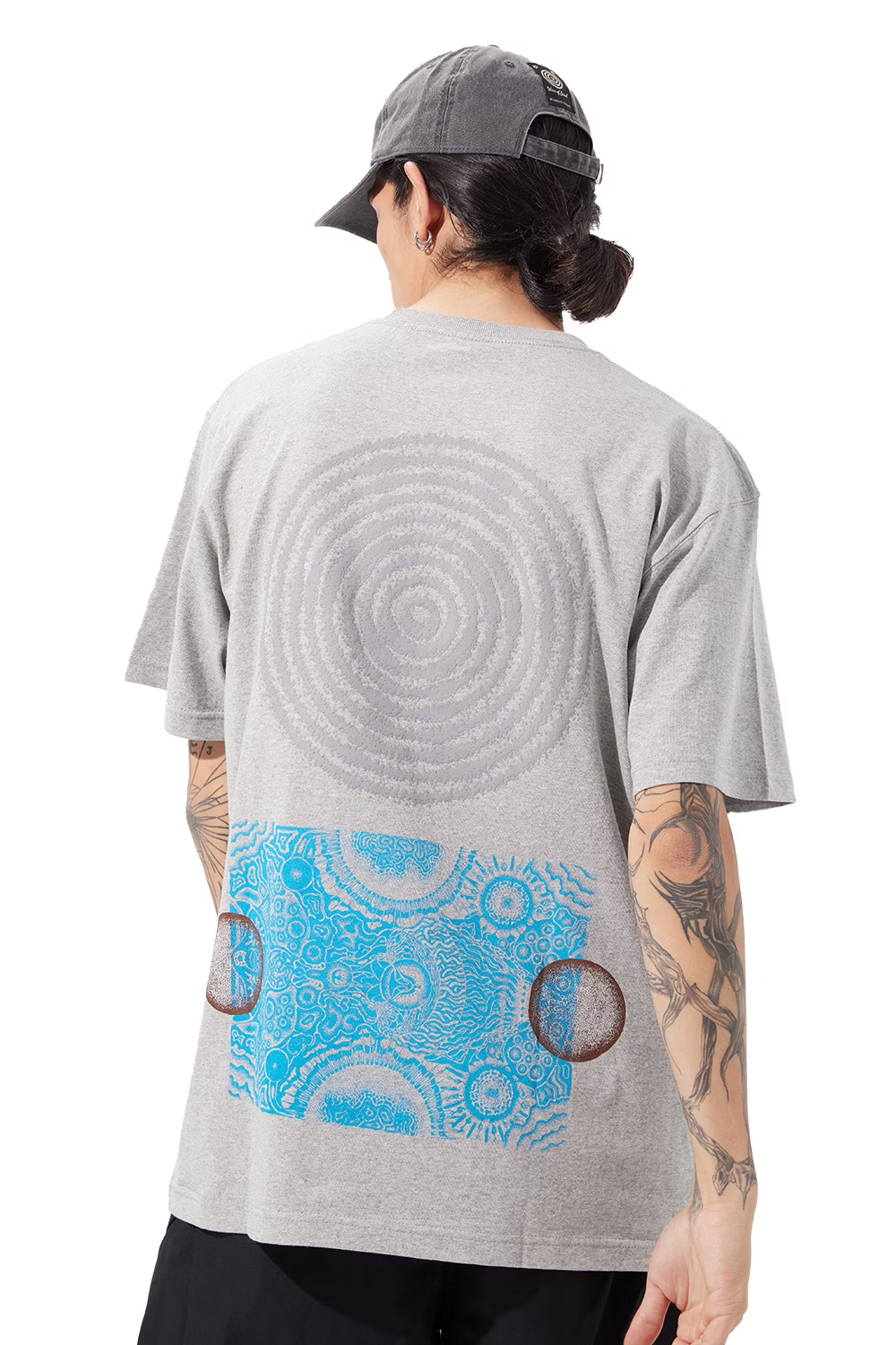 Wave of Sand_SATOSHI OVER PRINT T SHIRTS (Stone)