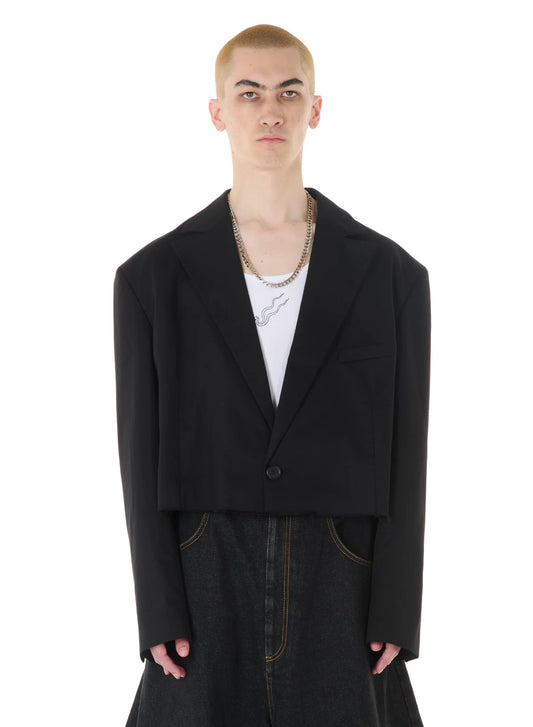 LU'U DAN_SLASHED BLAZER (Black)