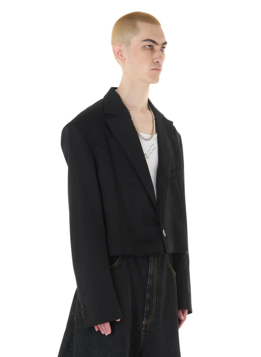 LU'U DAN_SLASHED BLAZER (Black)