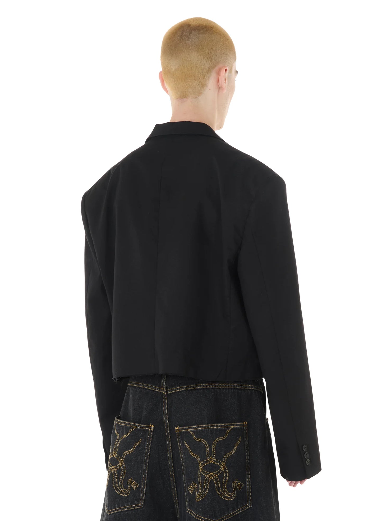 LU'U DAN_SLASHED BLAZER (Black)