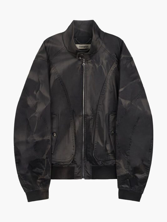JiyongKim_Sun-Bleached High Neck Blouson (Black)