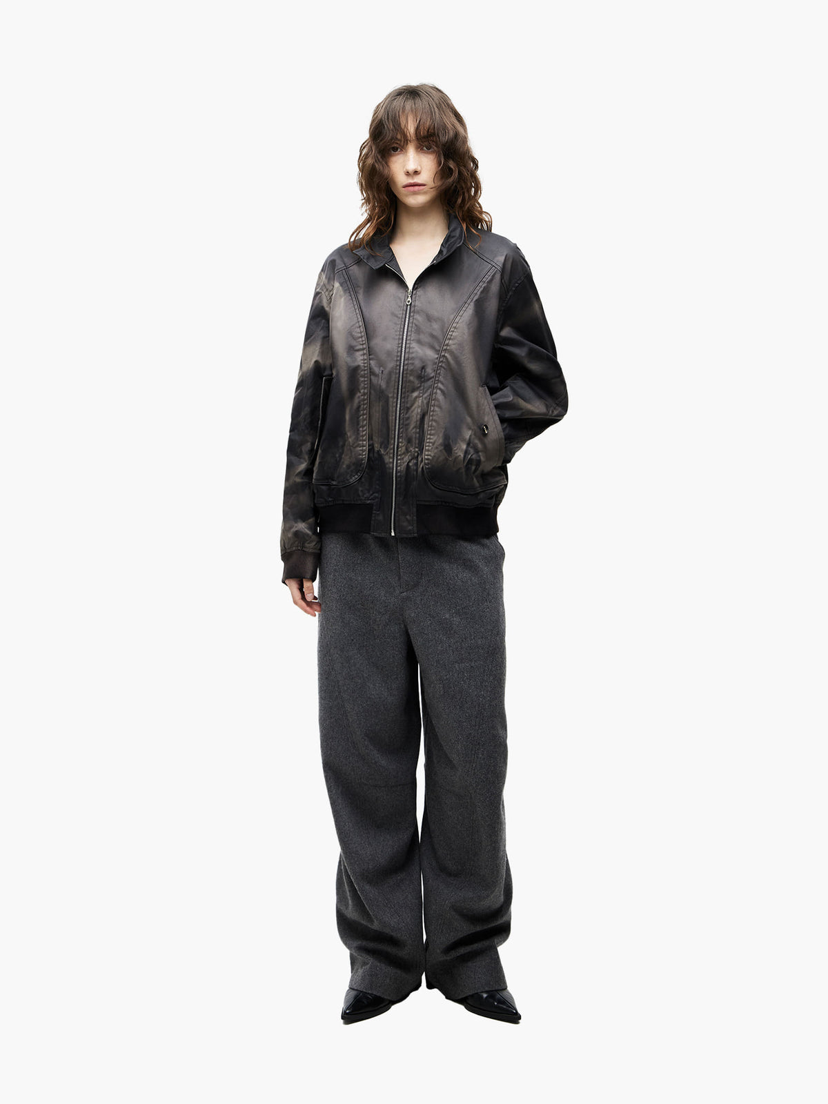 JiyongKim_Sun-Bleached High Neck Blouson (Black)