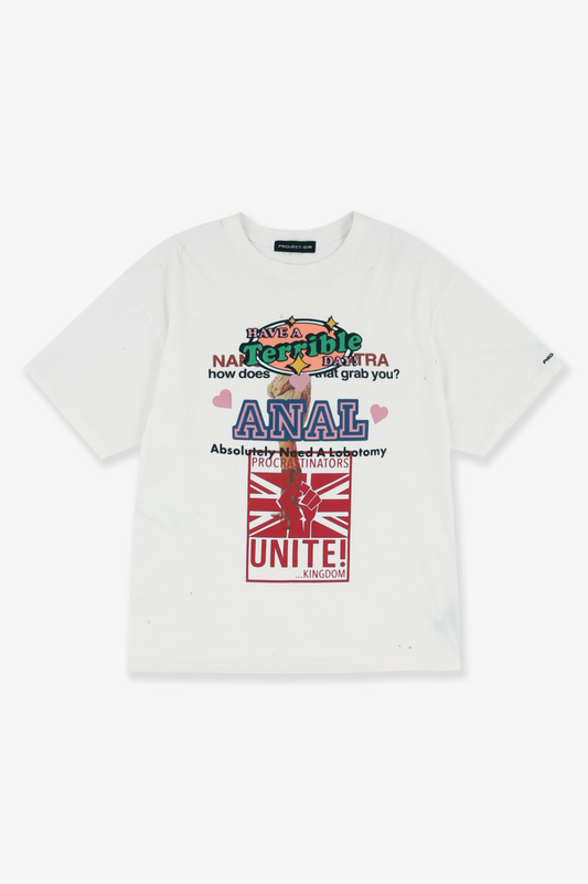 PROJECT G/R_MIXED PRINTED VINTAGE T-SHIRT (White)