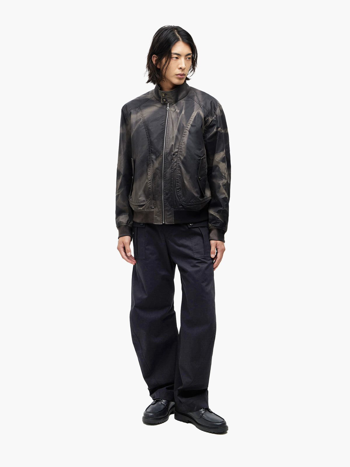 JiyongKim_Sun-Bleached High Neck Blouson (Black)
