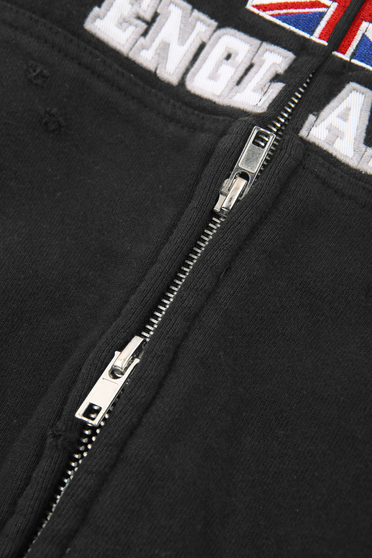 PROJECT G/R_RECONSTRUCTED FOLDED ZIP HOODIE (Black)