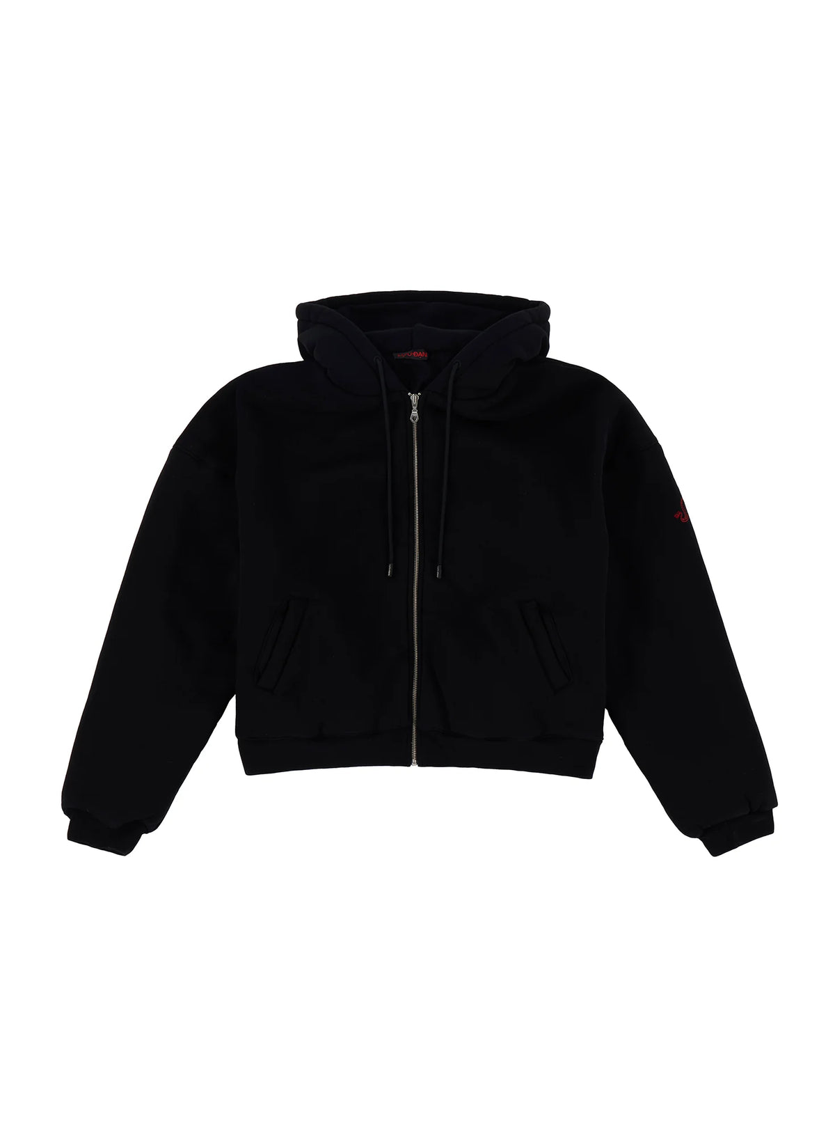 LU'U DAN_Wadded Hoodie (Soft Black)