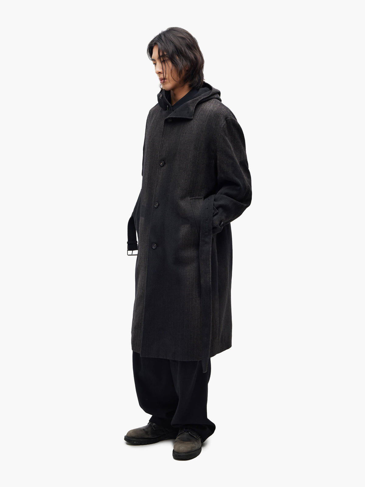 JiyongKim_Sun-Bleached Hooded Coat (Black)