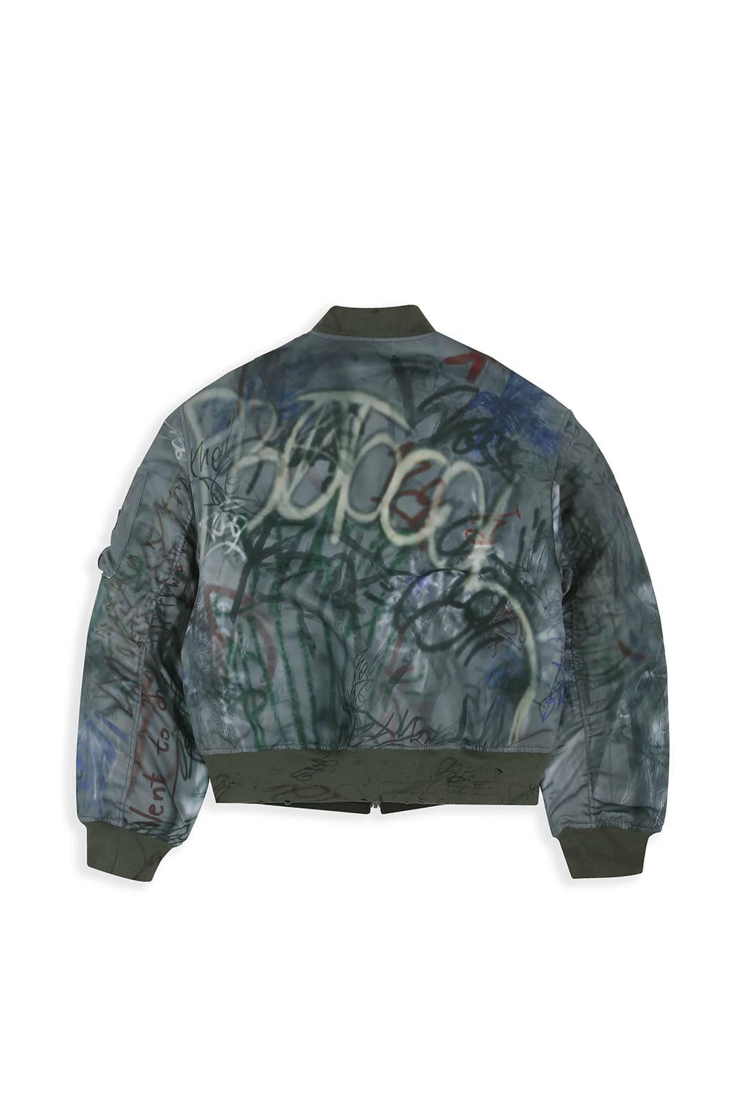 Protocol Index_Graffiti Reversible Bomber Jacket (Khaki / Black)