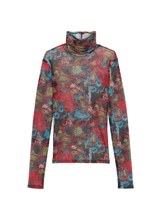 LU'U DAN_Masked Mesh Top (Guan Yu)