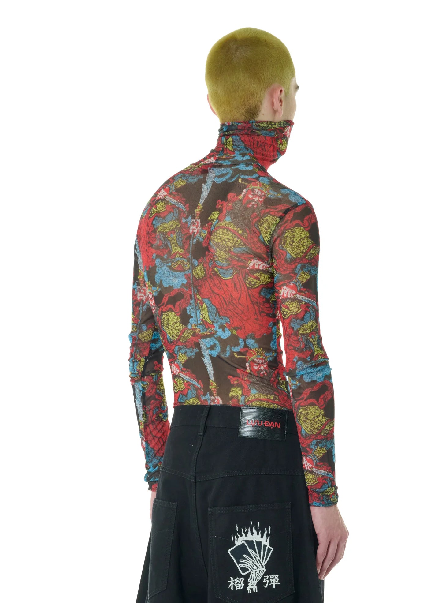 LU'U DAN_Masked Mesh Top (Guan Yu)
