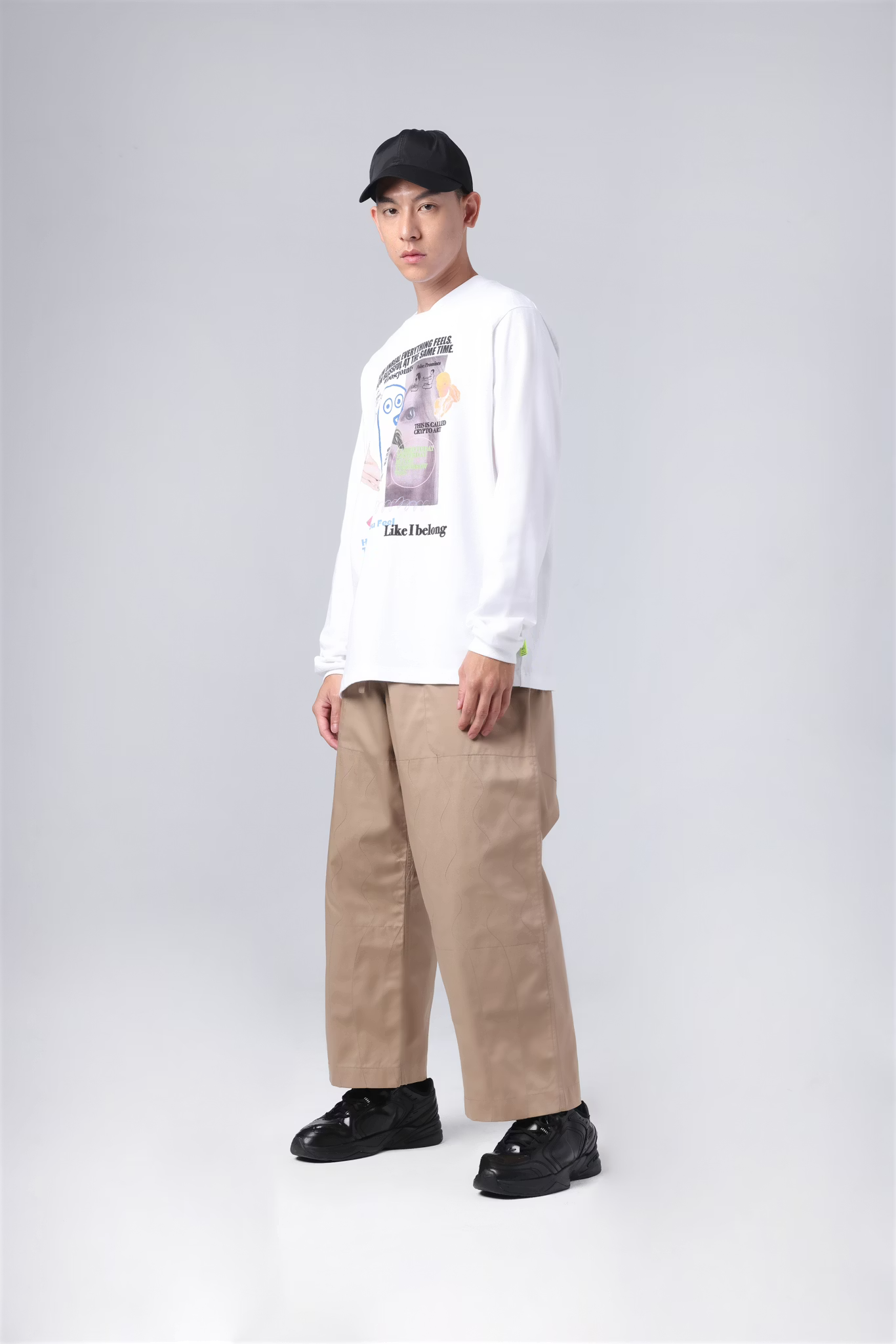 LOOSEJOINTS_CARLOS NUÑEZ - 'How do you feel.' L/S TEE (White)