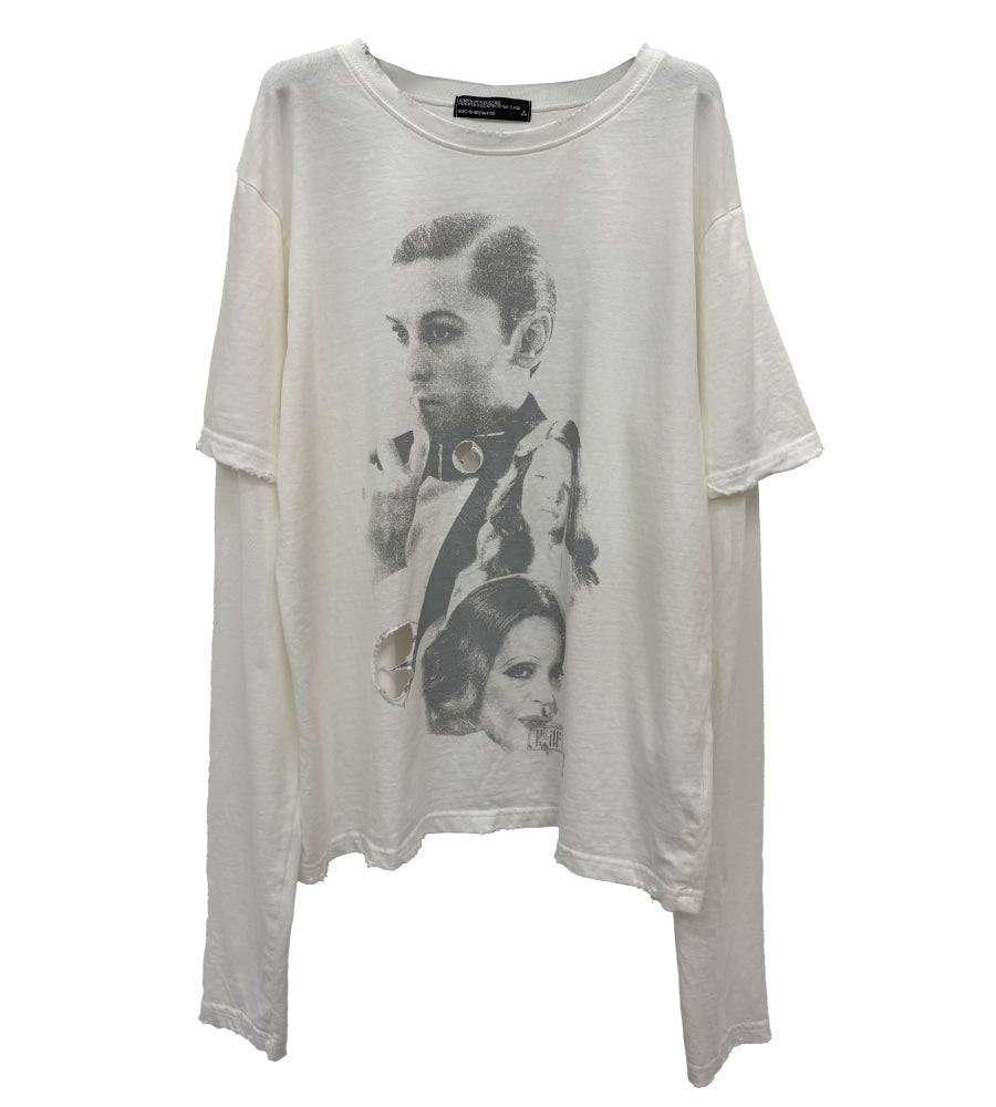 Sunday Off Club_Salon Kitty Layered T-shrit (Off White)