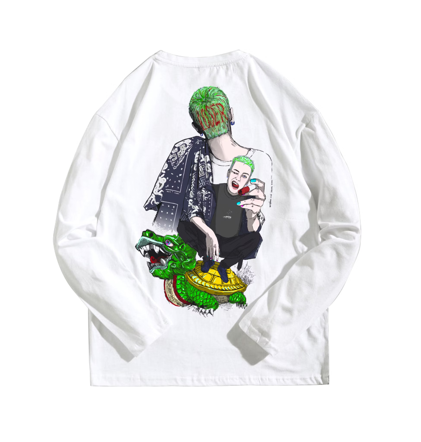 ILoveYourGirlfriend®_"Wearable Canvas"Graphic Long Sleeves Tee (001)