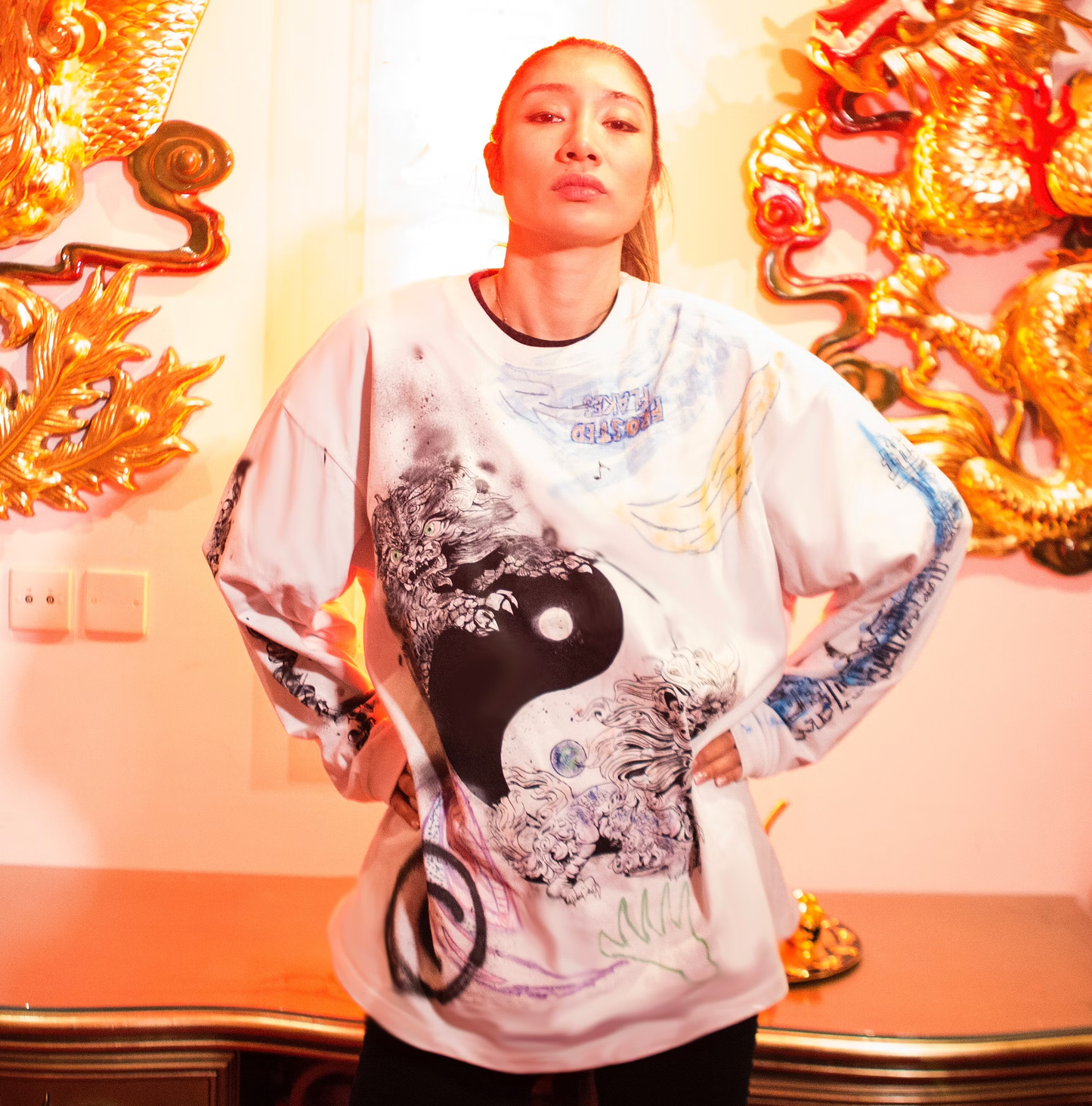 ILoveYourGirlfriend®_"Wearable Canvas"Graphic Long Sleeves Tee (003)